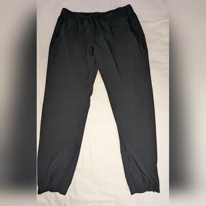 GapFit Run Pants Mens Large Black Athletic Zip Pocket Running Gym Active wear